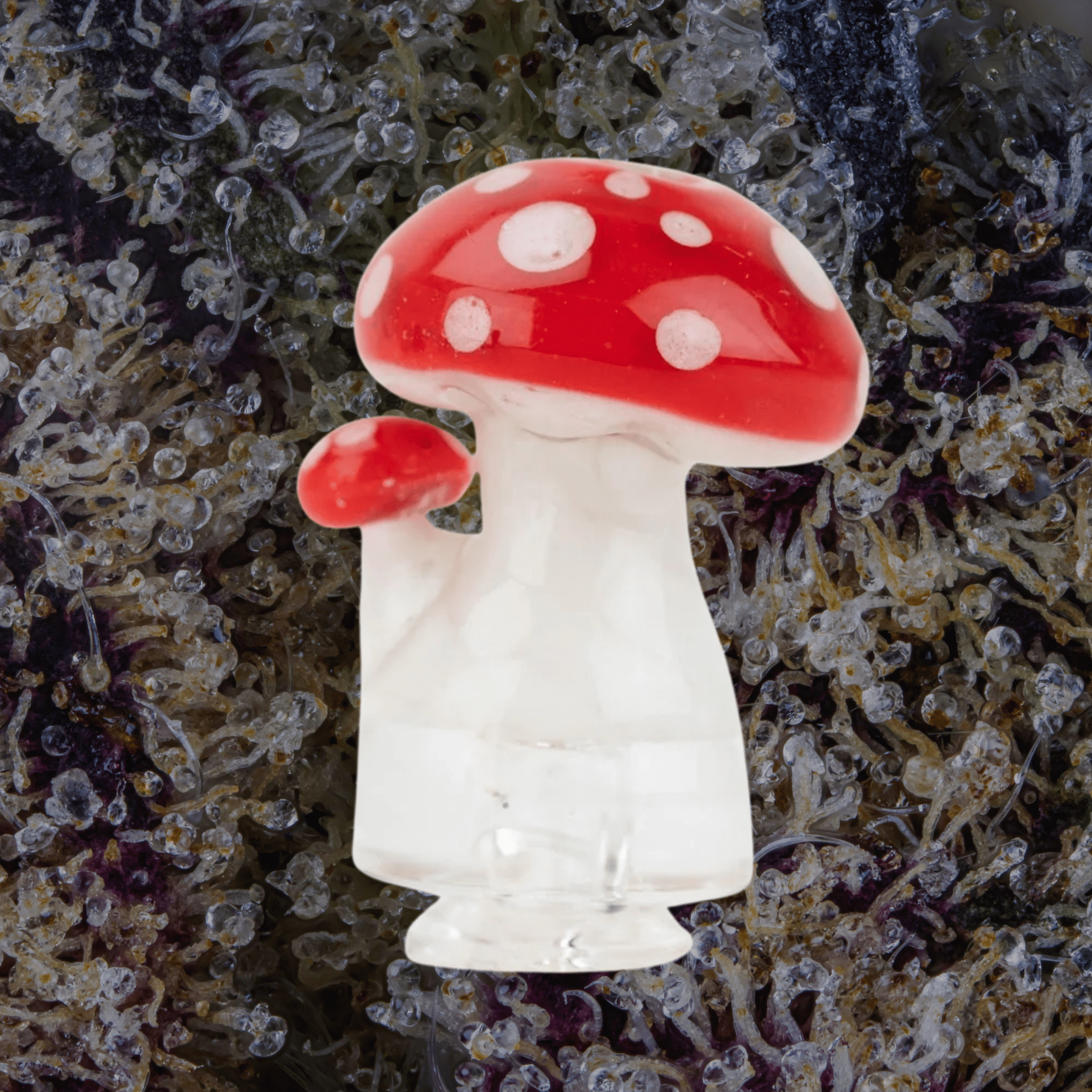 Empire Glassworks Red Mushroom Puffco Pivot Top