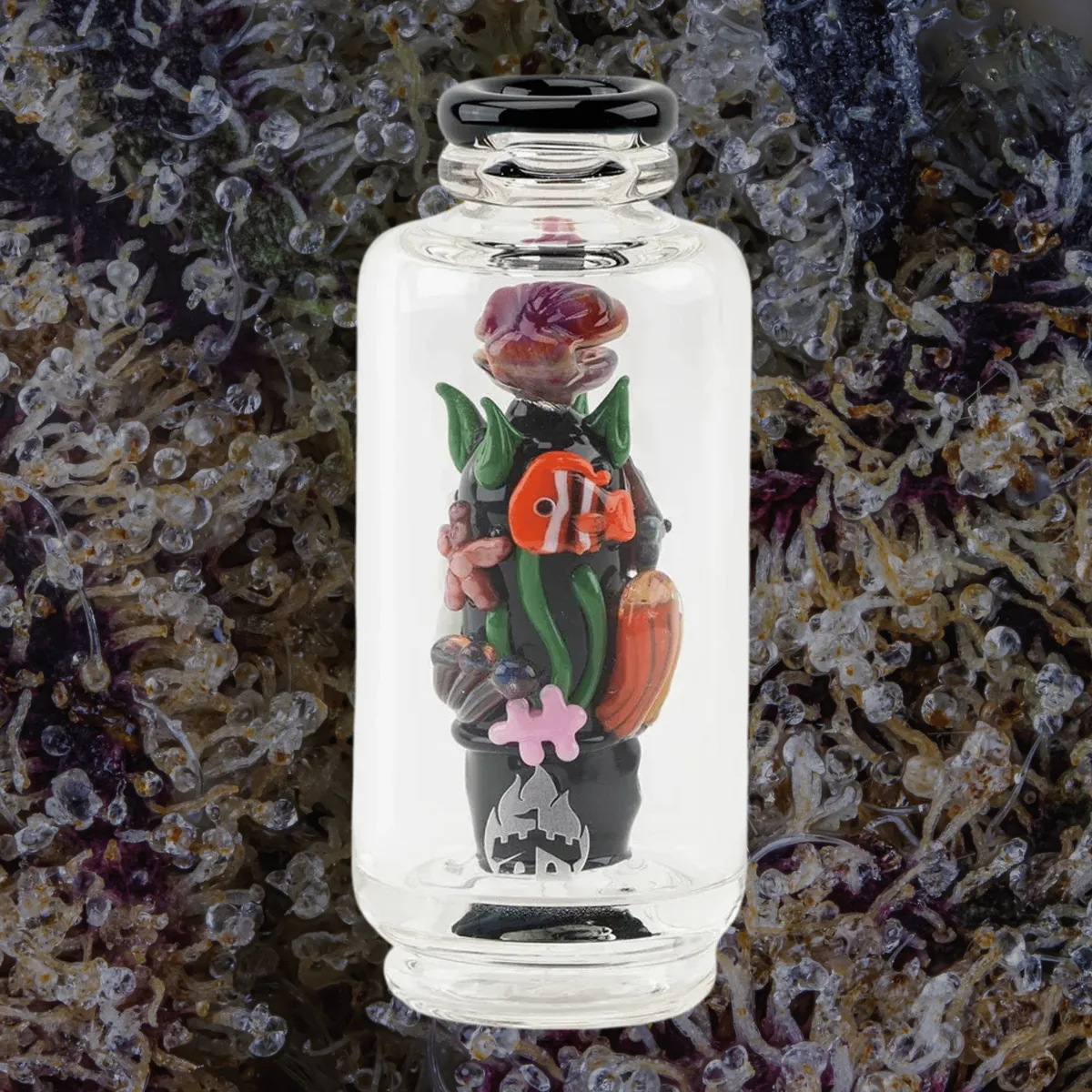 Empire Glassworks Save the Seas Peak Top, glass from Trichly