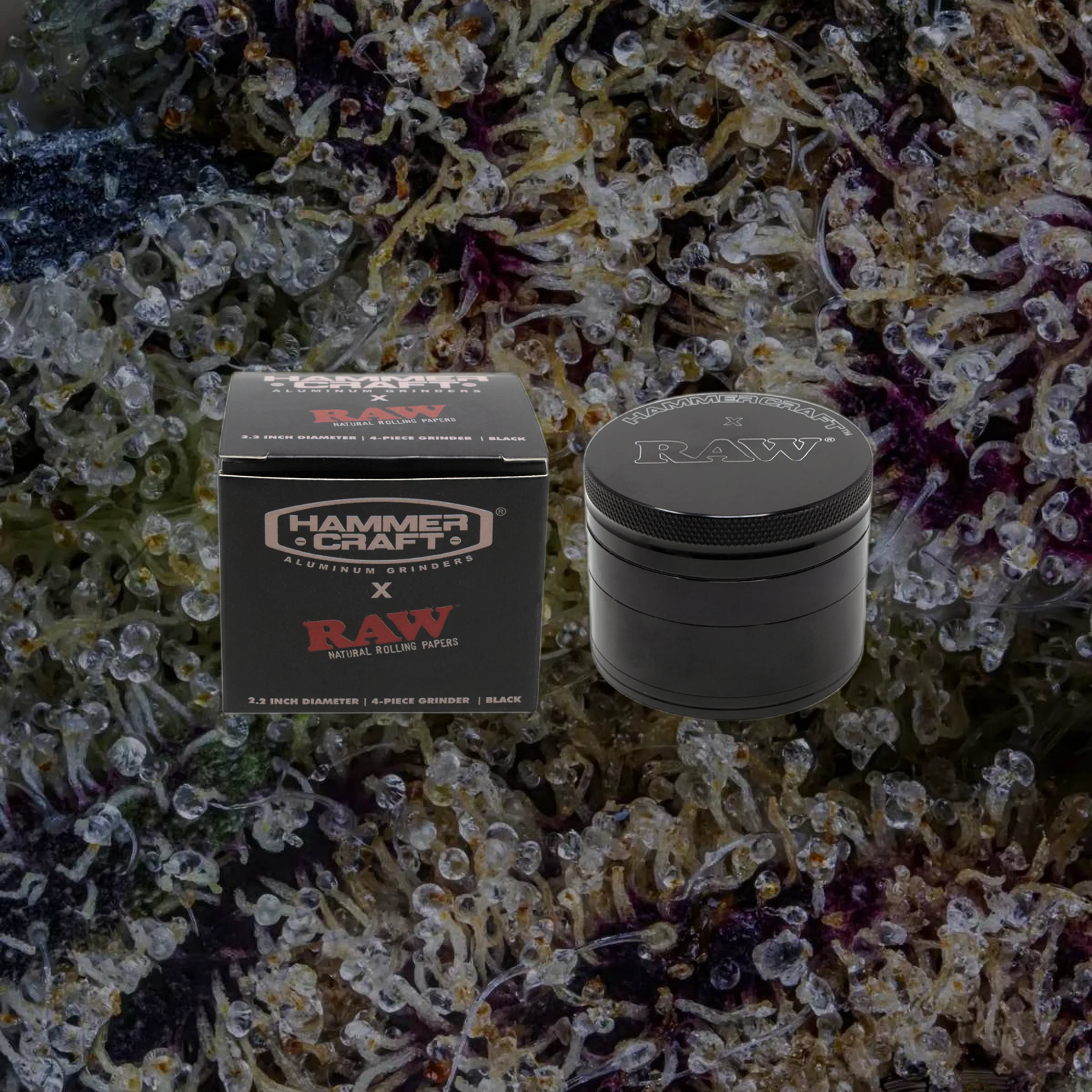Hammercraft x RAW 2.2-Inch 4-Piece Aluminum Grinder